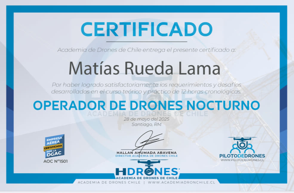 Operador de drones nocturno